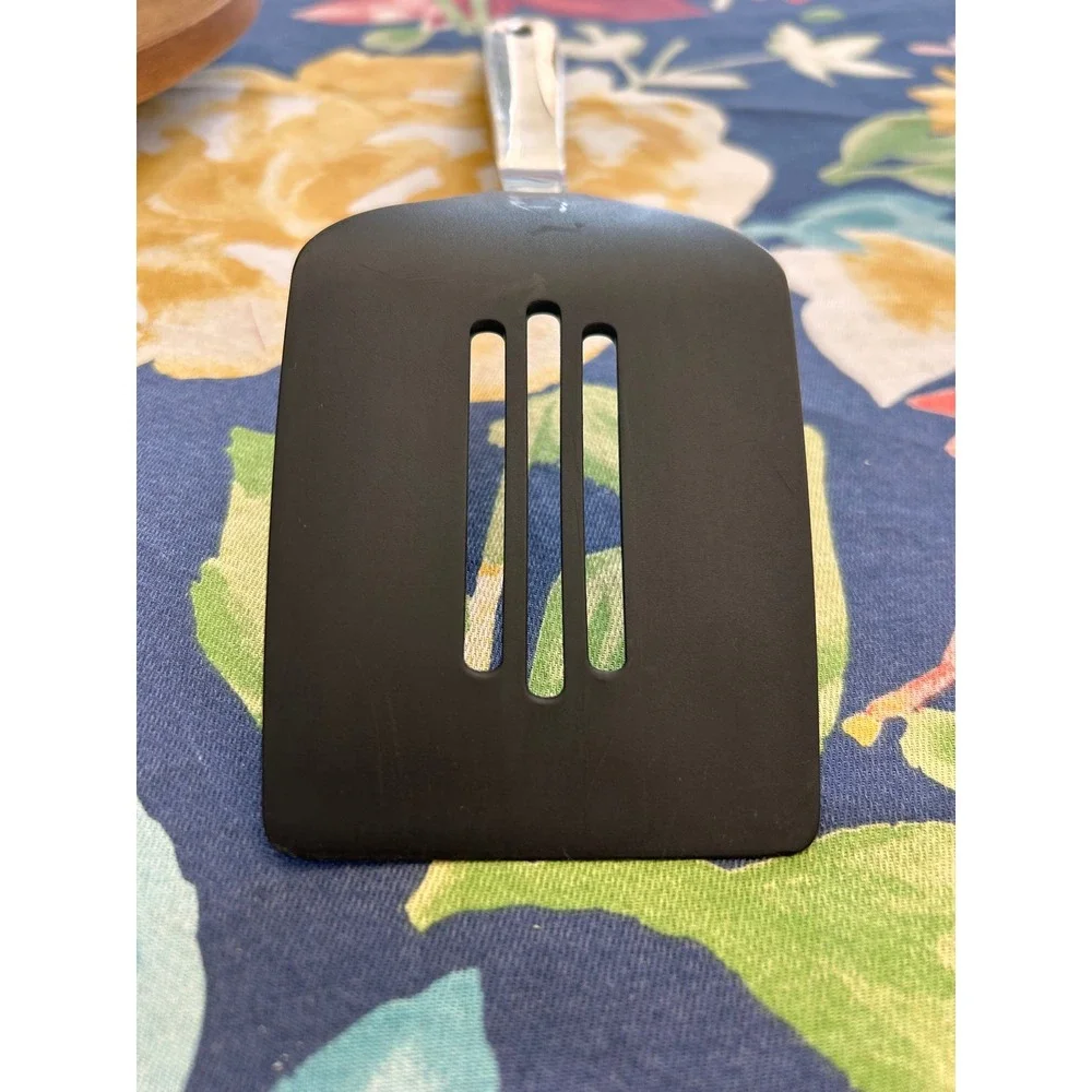 Oneida Slotted Spatula Turner Black‎ Nylon Head Stainless Steel Handle Kitchen